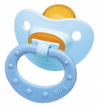 Пустышка Nuk Baby Blue для сна с кольцом латекс р. 2 с 6 мес.