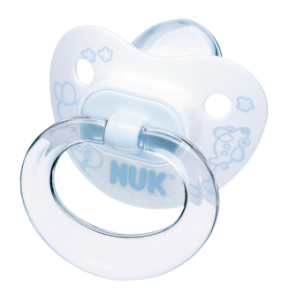 Пустышка Nuk Baby Blue cоска для сна с кольцом силикон р. 1 с рождения