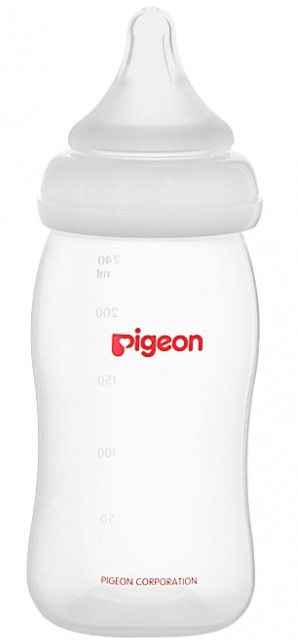 Бутылочка для кормления Pigeon Перистальтик плюс с широким горлом 240 мл