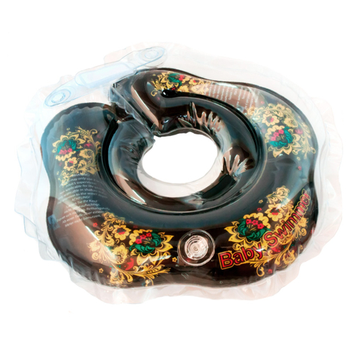 Надувной круг на шею для купания новорожденных BabySwimmer ЧЕРНЫЙ