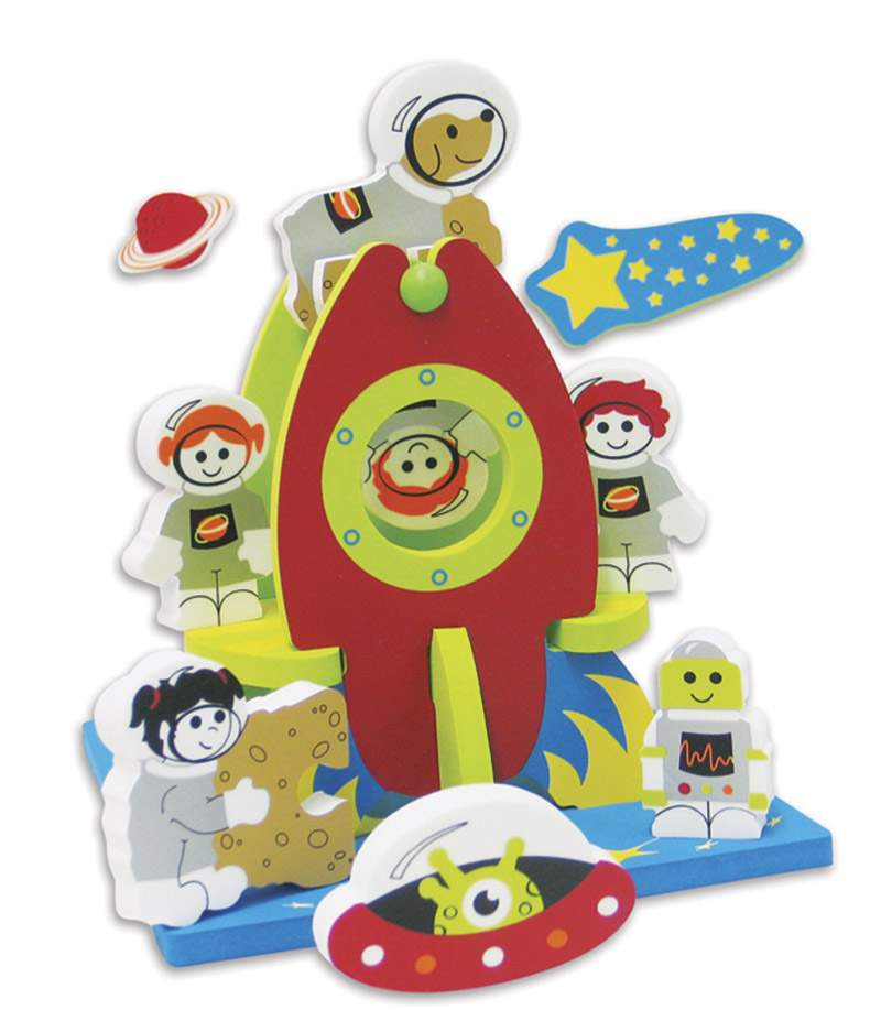 Мягкий конструктор Edushape Ракета для игры в ванной 542404