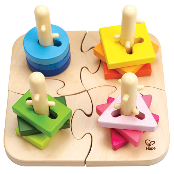 Пазл-пирамидка Hape "Колышки" Е0411