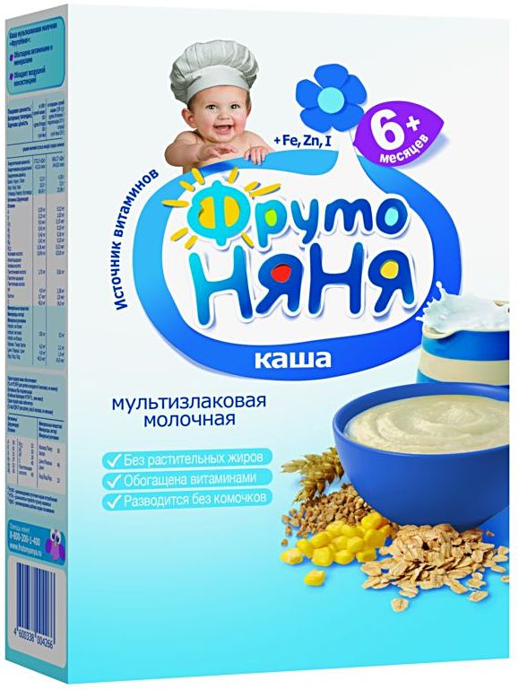 Каша Фрутоняня мультизлаковая молочная с 6 мес. 200 г