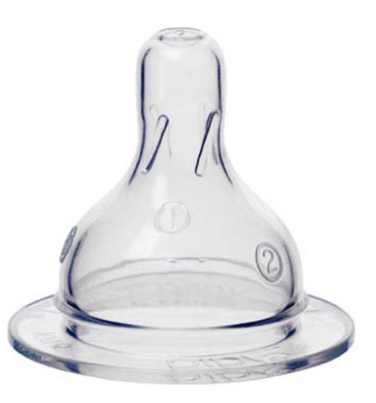 Соска Bibi силиконовая для широкого горлышка, регулируемый поток с рождения (2 шт)