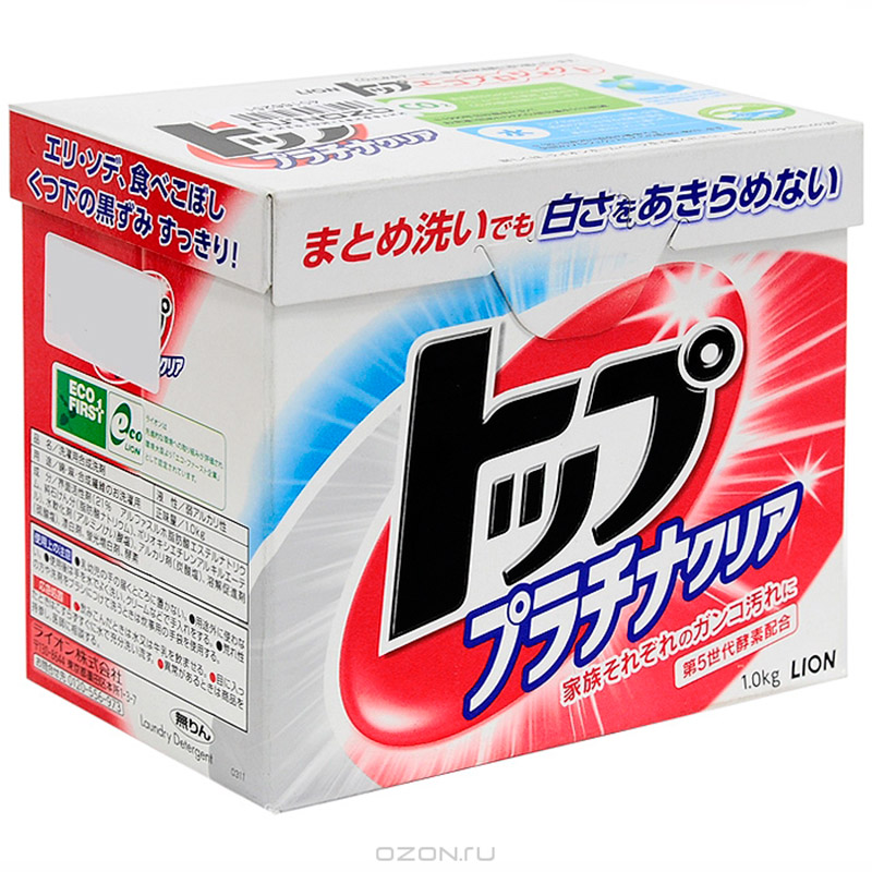 Стиральный порошок Lion ТОП-платиновая чистота коробка 0,9 кг 