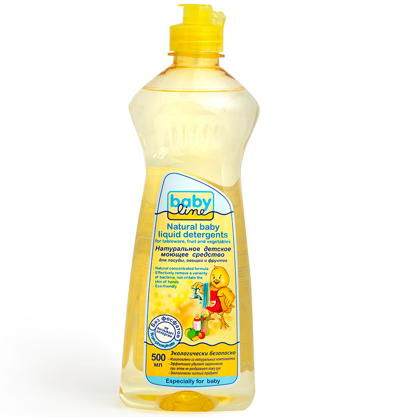 Моющее средство для посуды овощей и фруктов Babyline натуральное детское  500 мл