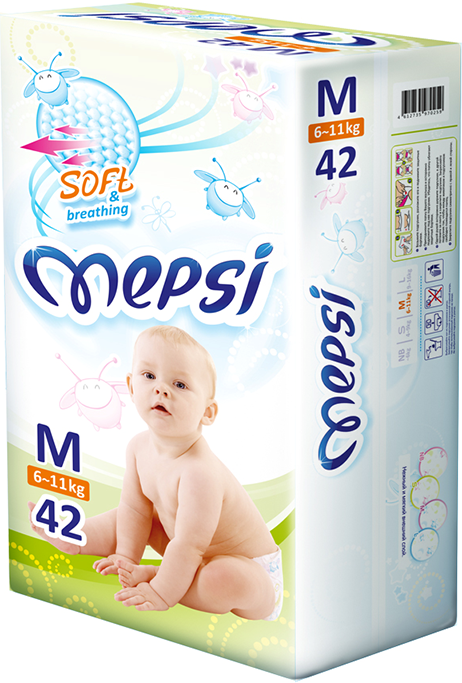 Подгузники Mepsi размер M (6-11 кг) 42 шт
