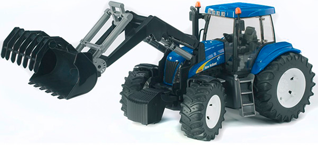 Игрушка Bruder Трактор New Holland T8040 с погрузчиком 03-021