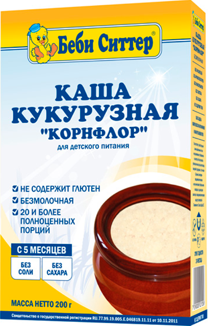 Каша-кисель Беби Ситтер кукурузная безмолочная с 5 мес. 200 г