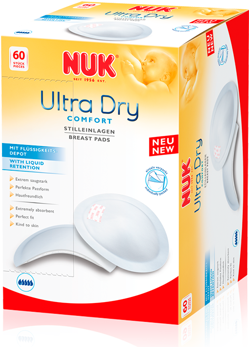 Прокладки женские гигиенические Nuk Ultra Dry Comfort для груди кормящих матерей  60 шт
