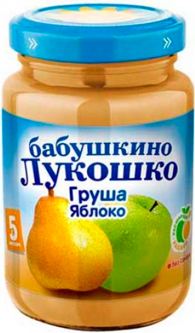 Детское пюре Бабушкино Лукошко Груша яблоко с 5 мес. 200 г