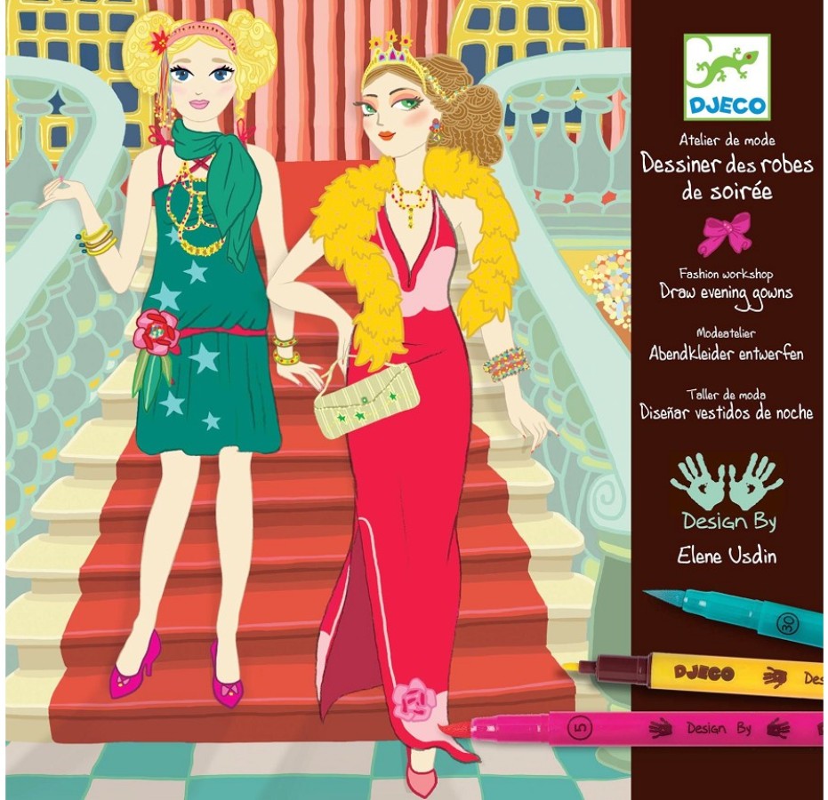 Раскраска Djeco Вечерние платья 