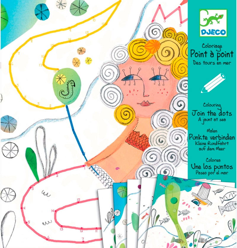 Раскраска Djeco Соедини точки Море 