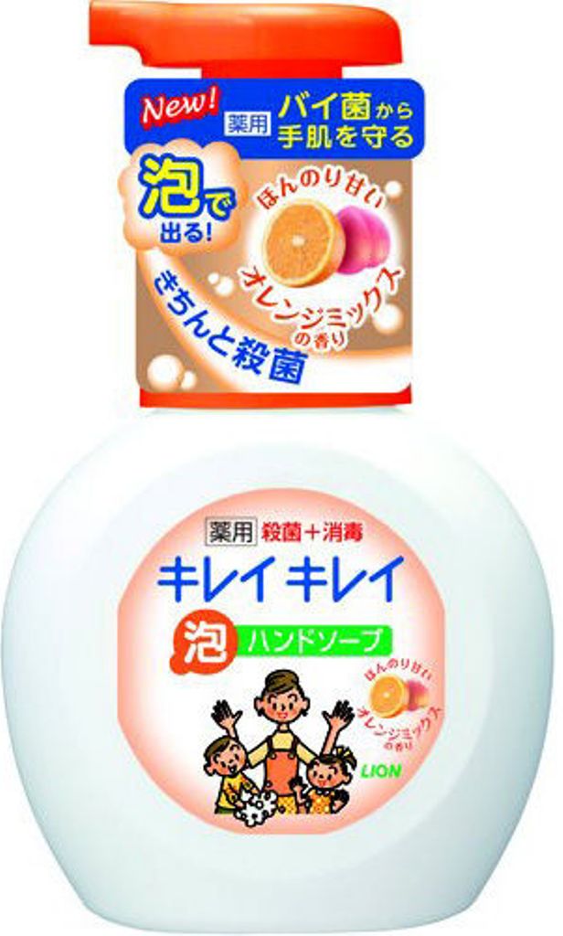 Мыло для рук пенное Lion Kirei Kirei с ароматом апельсина флакон-дозатор 250 мл