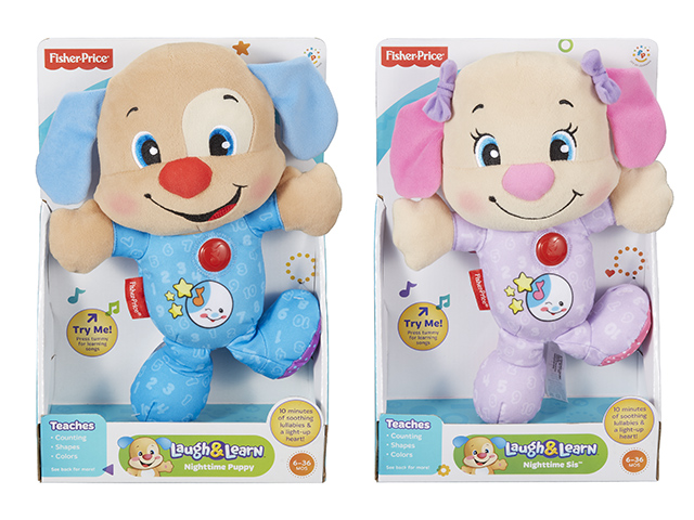 Игрушка развивающая Fisher Price Смейся и Учись Ученый щенок и сестричка для сна BMC63