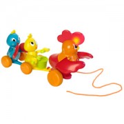 Игрушка каталка Ouaps с петушком и цыплятами 61359/6044Ou