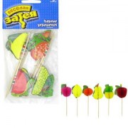 Пика для канапе Весёлая затея Фрукты 12 см 0533