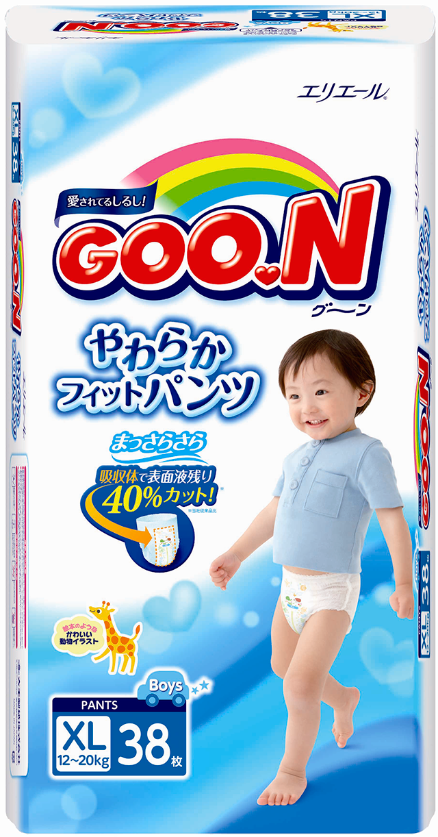 Трусики Goo.N для мальчиков BIG (12-20 кг) 38 шт