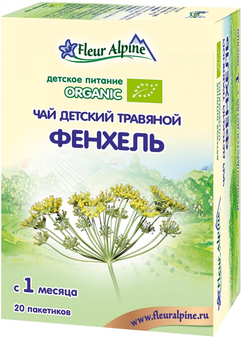 Чай детский Fleur Alpine травяной Органик "Фенхель" с 1 мес. 30 г