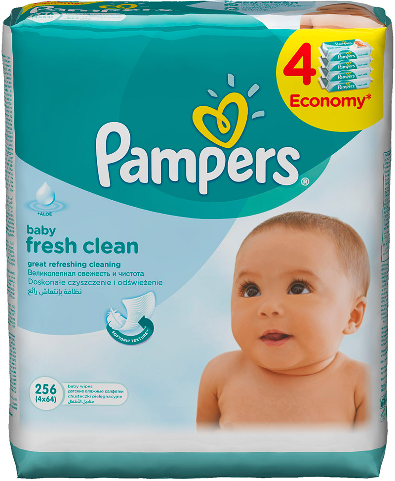 Салфетки детские увлажненные Pampers Baby Fresh Clean 256 шт