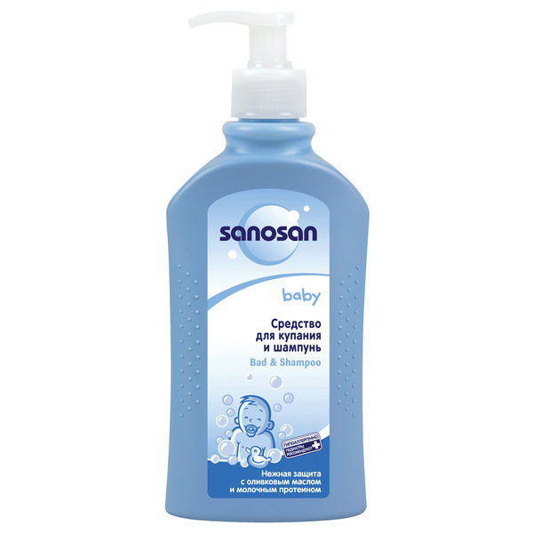 Средство для купания и шампунь Sanosan 2 в 1 (500 мл)