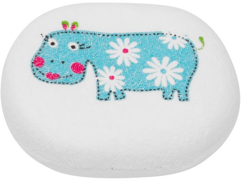 Губка для купания ребенка Roxy-Kids мягкая с хлопковым покрытием