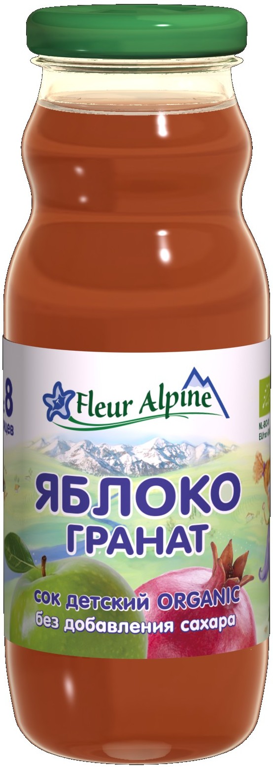 Сок Fleur Alpine Органик яблоко-гранат с 8 мес. 200 мл