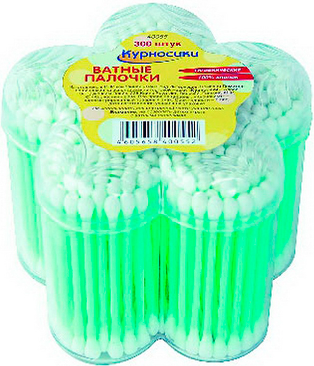 Ватные палочки детские Курносики 300 шт