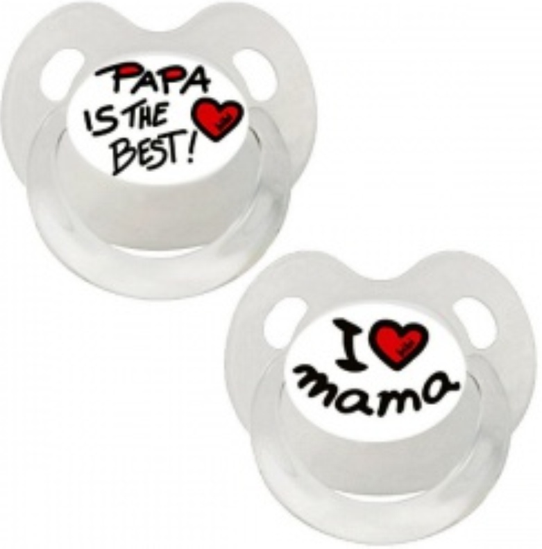 Пустышка Bibi Dental силикон дневная 0-6 мес. Mama/Papa