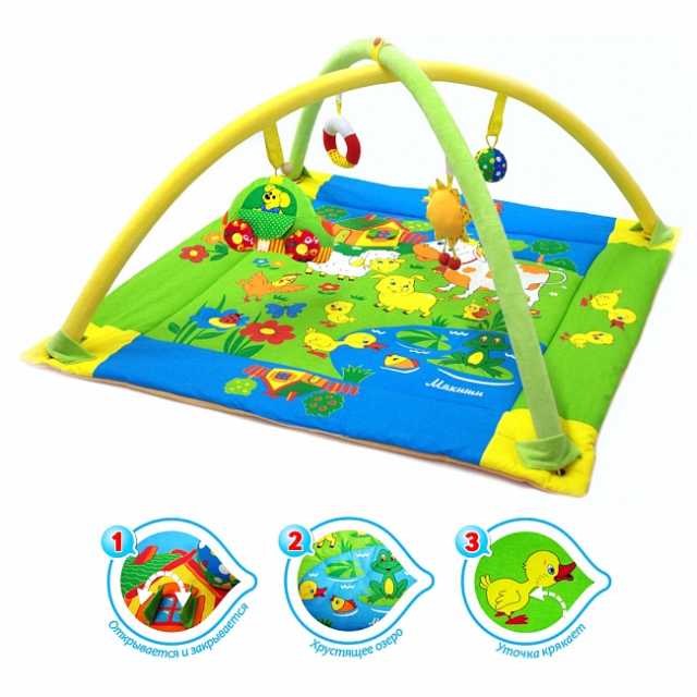 193 Развивающий коврик "Лужайка" с машинкой