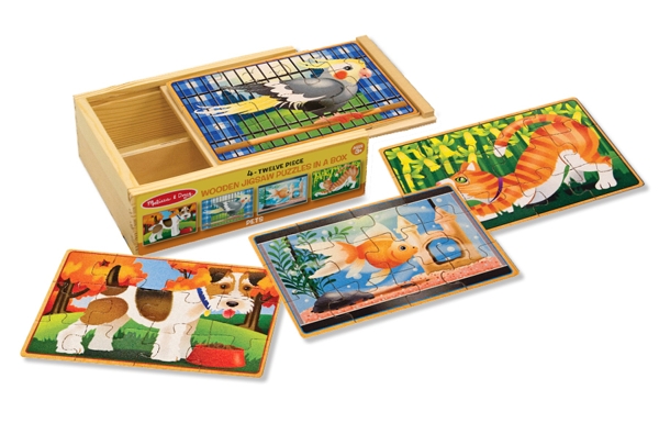Деревянные пазл Melissa&Doug в коробке "Домашние животные" 3790