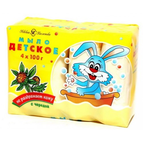 Мыло детское туалетное Невская косметика череда 4*100 г