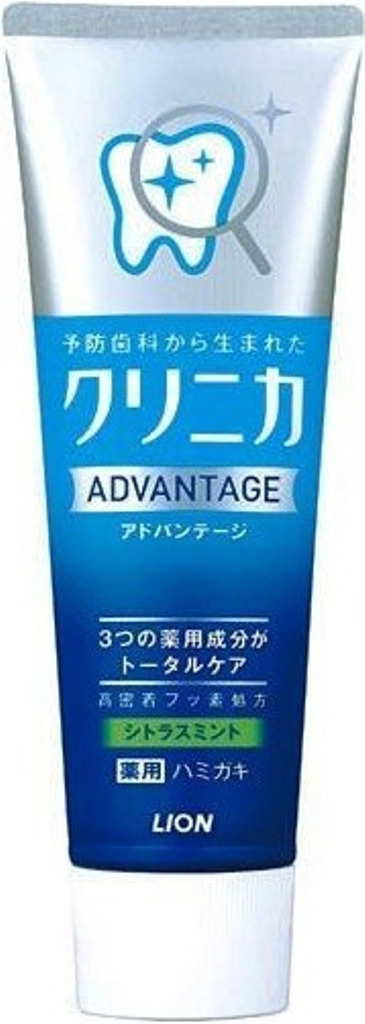 Зубная паста Lion Clinica Advantage Citrus mint с ароматом цитруса и мяты, туба 130 г