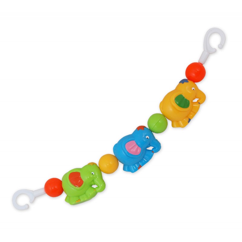 Погремушка-растяжка для коляски Baby Mix "Слоники" 63002ab
