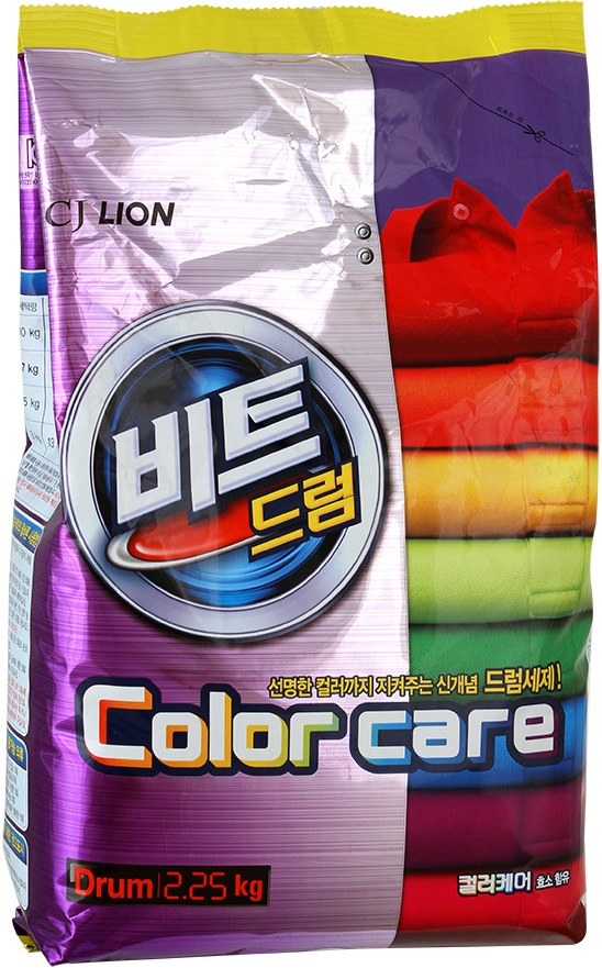 Стиральный порошок CJ Lion Beat Drum Color для цветного белья мягкая упаковка 2,25 кг 