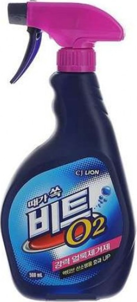 Пятновыводитель CJ Lion Супер концентрированный кислородный "Beat O2" спрей 500 мл 