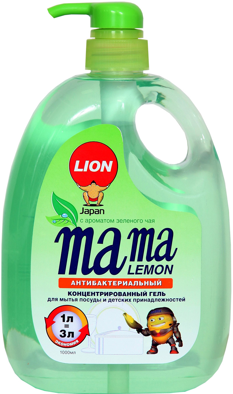 Средство для мытья посуды Mama Lemon "Зеленый чай" 1 л