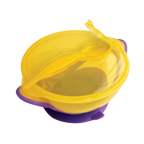 13952 Тарелка "Классика" с ложкой и присоской Lubby от 6 мес.