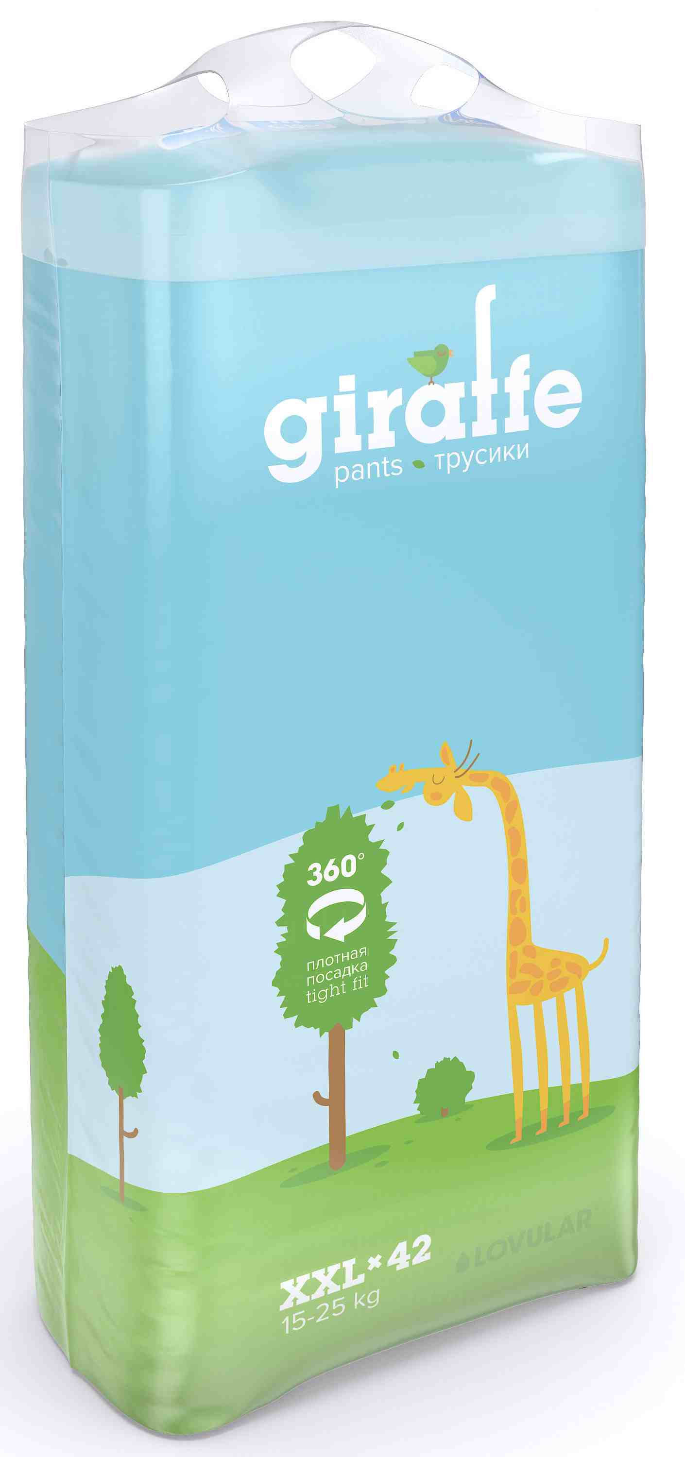 Трусики Lovular Giraffe XXL (15-25 кг) 42 шт