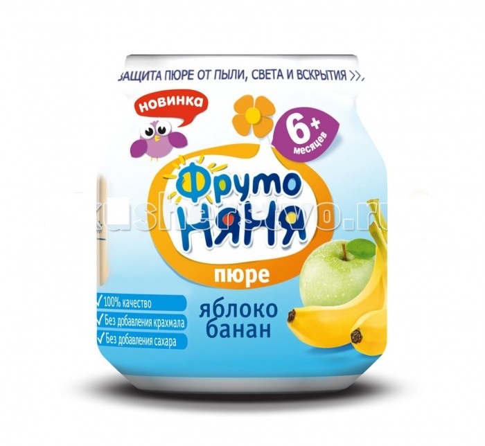 Детское пюре Фрутоняня яблоко и банан 100 г