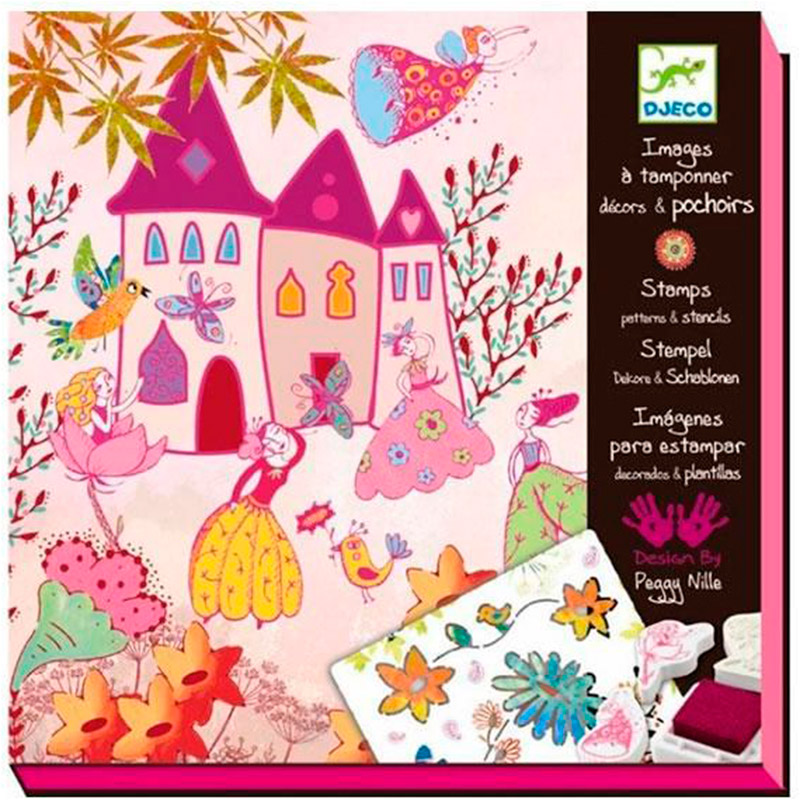 Набор со штампами Djeco "Создай историю" Принцессы