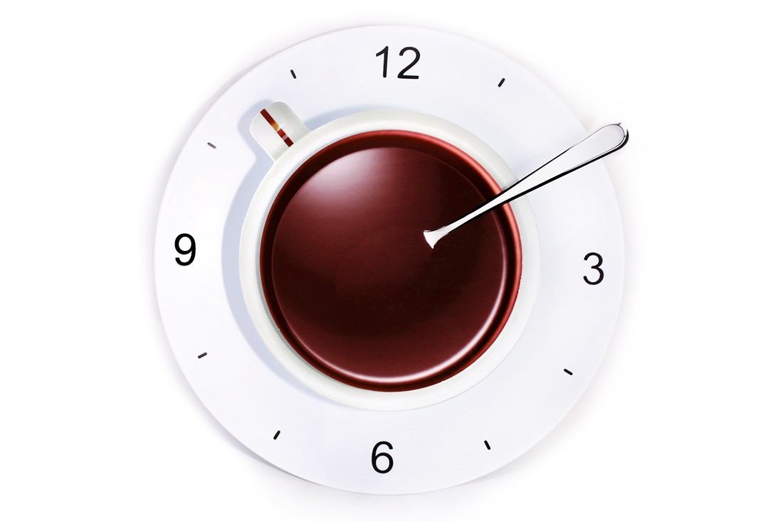 Часы LeFutur Кофейная чашка белая  LF19393
