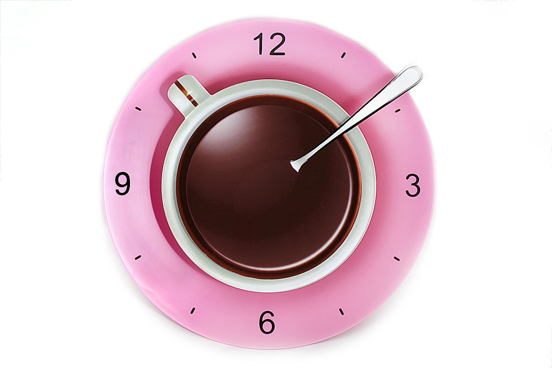 Часы LeFutur Кофейная чашка розовая  LF19393