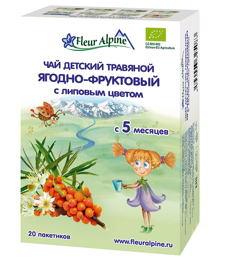 Fleur Alpine чай травяной Органик Ягодно-фруктовый c 5 мес. 30гр