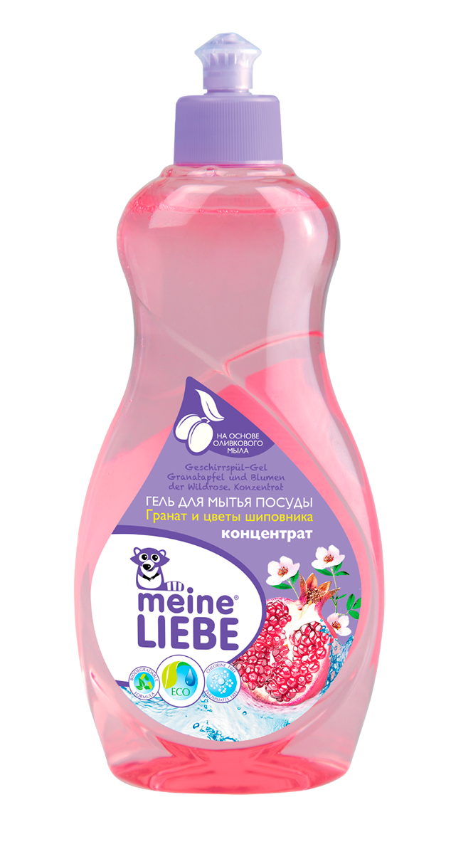 Гель для мытья посуды Meine Liebe Гранат и цветы шиповника, концентрат 500 мл