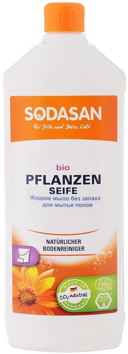 Мыло жидкое без запаха Sodasan для мытья полов 1 л