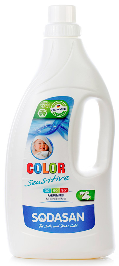 Средство для стирки детских изделий Sodasan из цветных тканей и для чувствительной кожи жидкое 1,5 л