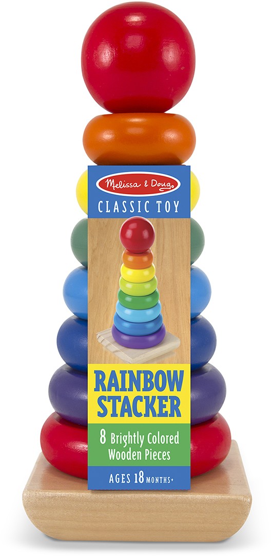 Деревянная игрушка Melissa&amp;Doug Радужная пирамидка