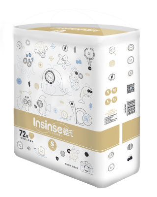 Подгузники Insinse Q6 супертонкие размер S (3-6 кг) 72 шт