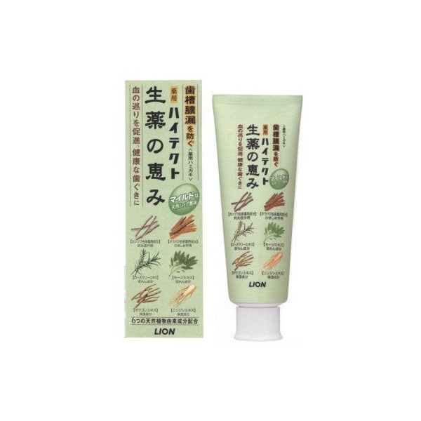 Зубная паста Lion "Hitech" для профилактики болезней десен на лекарственных травах 90 гр